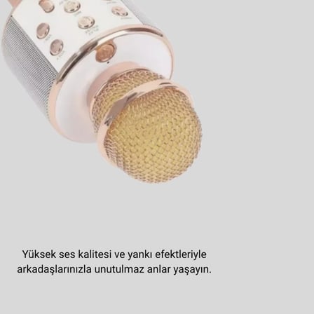 Kablosuz Karaoke Mikrofon Usb Aux Destekli Parti Ve Eğlence İçin