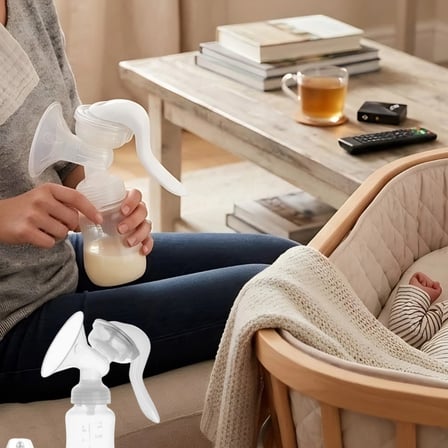 Taşınabilir Manuel Göğüs Pompası Ayarlanabilir Vakumlu 180 Ml Şişeli