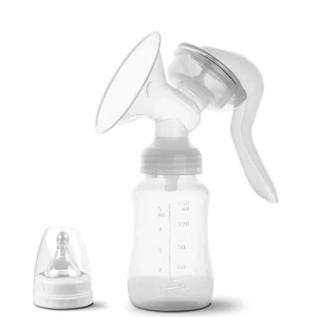 Taşınabilir Manuel Göğüs Pompası Ayarlanabilir Vakumlu 180 Ml Şişeli