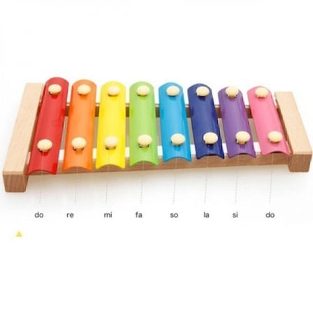Ahşap Ksilofon 8 Nota 8 Ton 25 Cm 8 Tuşlu Sesli Selefon Oyuncak