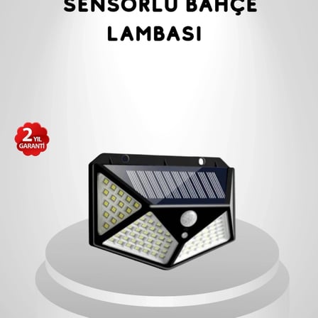 100 Led Güneş Enerjili Bahçe Lambası – Pır Sensörlü, Ip65 Su Geçirmez Dış Mekan Aydınlatma