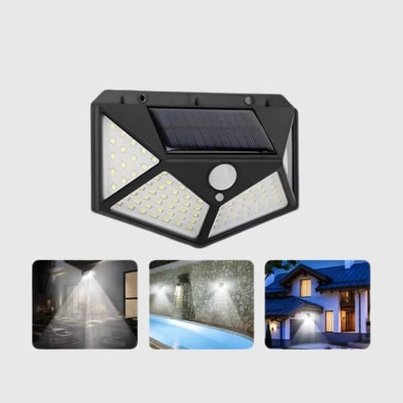 100 Led Güneş Enerjili Bahçe Lambası – Pır Sensörlü, Ip65 Su Geçirmez Dış Mekan Aydınlatma