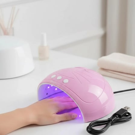 Ultraviyole Işıklı 15 Ledli 45w Oje Kurutucu Makine Pembe