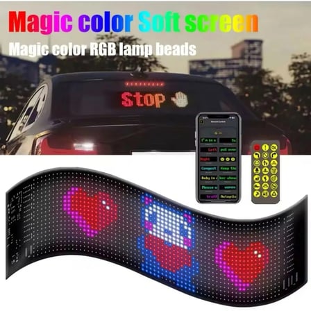 Led Ekran Matrix Panel Cama Yapışan En Büyük Boy 16x96 Led Sayısı Araba Yazısı 12cm-59.5cm