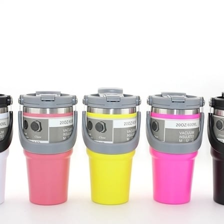 900 Ml Taşıma Kulplu Paslanmaz Çelik Termos Mug - Vakumlu Isı Yalıtımlı Bardak Alk3137