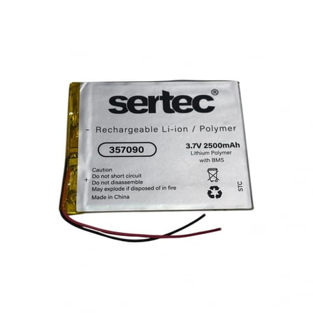 Sertec 357090 3.7v 2500 Mah Li-polymer Pil (devreli/1.5a)