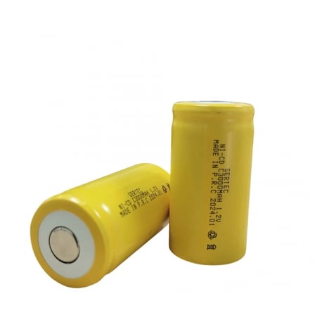 Sertec - 1.2v 3000 Mah - C Orta Boy - Ni-cd Şarjlı Pil - (başsız / Flat Head)