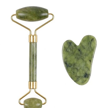 Yeşim Taşı Yüz Bakım Seti Çift Başlıklı Roller Ve Gua Sha