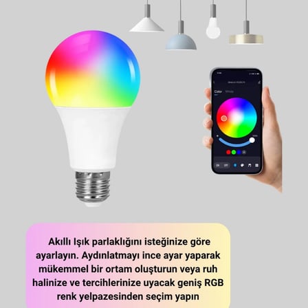 Enerji Verimli Akıllı Led Ampul, Uzaktan Kontrol Özellikli