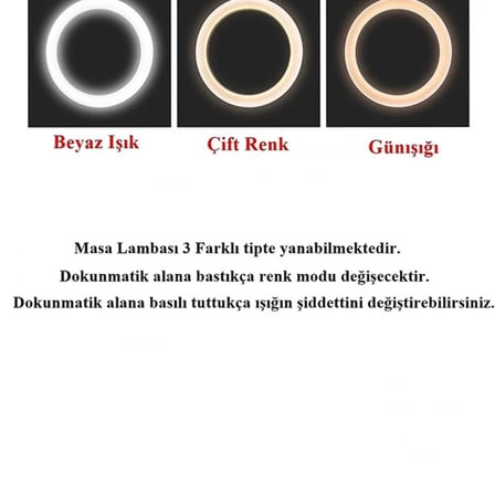 Şarjlı Sarı Ve Beyaz Renk Masa Lambası  Wt-005