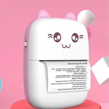 C9 Pembe Mini Yazici Tasinabilir Termal Yazici Kablosuz Baglanti Ap Kontrol Cep Yazicisi
