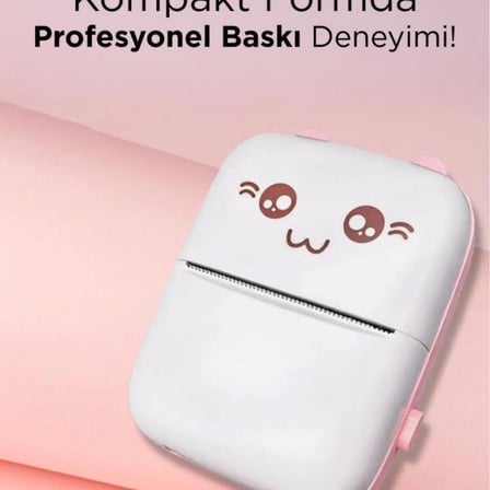 C9 Pembe Mini Yazici Tasinabilir Termal Yazici Kablosuz Baglanti Ap Kontrol Cep Yazicisi