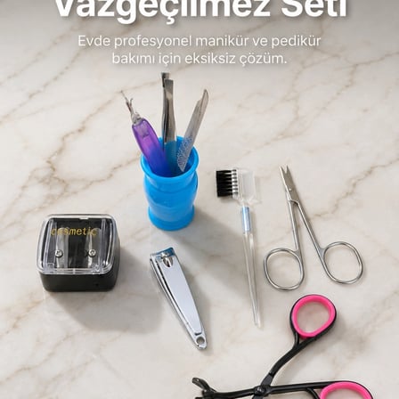 Taşınabilir Manikür Bakım Seti Günlük El Ayak Ve Kaş Bakım Kiti