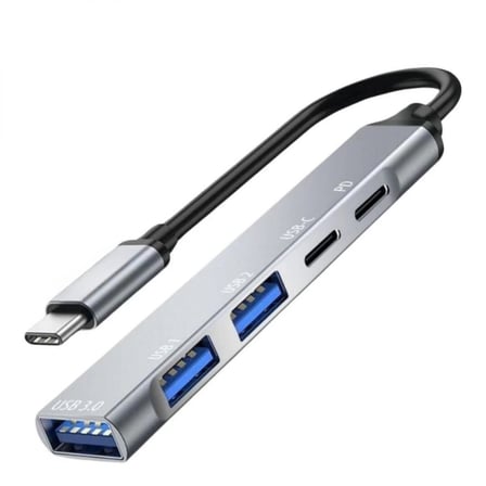 5in1 Metal Usb Hub – Yüksek Hızlı Çoklayıcı, 5 Bağlantı Noktalı, Dayanıklı Ve Taşınabilir Tasarım