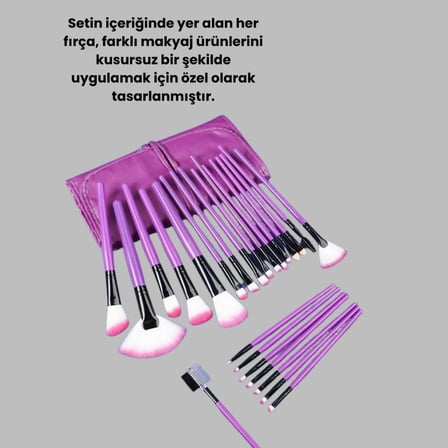 12 Parça Yumuşak Kıllı Makyaj Fırçası Seti Yüz Ve Göz Makyajına Uygun Profesyonel Kullanım