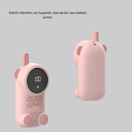 Şarjlı Bebek Telsizi Uzun Mesafe 22 Kanal Lcd Ekran Vox Modu 400 Mah