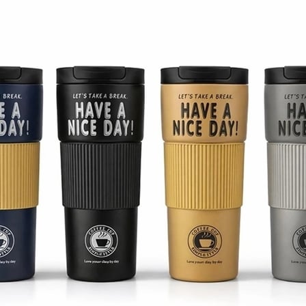 600 Ml Have A Nice Day" 600 Ml Çift Katmanlı Paslanmaz Çelik Termos Mug Alk4624