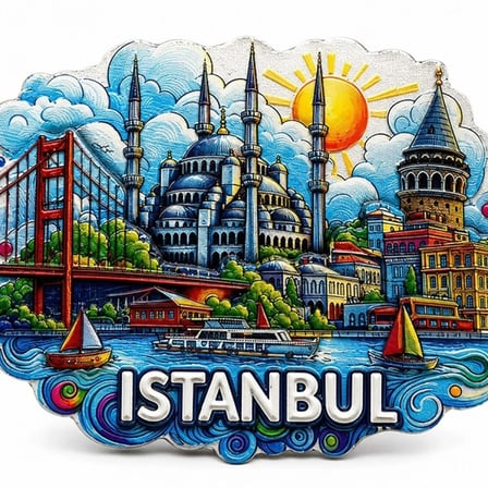 İstanbul Temalı Silikon Buzdolapı Süsü Magnet Alk5373