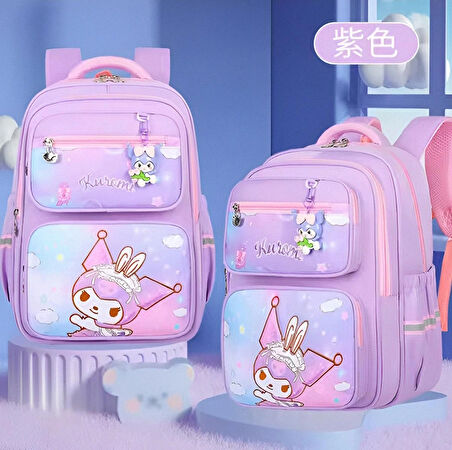 Ortopedik Kuromi Kız Çocuk Büyük Boy Okul Çantası