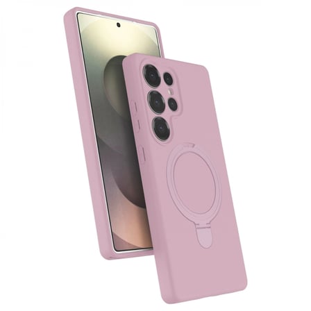 Samsung Galaxy S24 Ultra Regal Magsafe Standlı Kapak - Açık Pembe