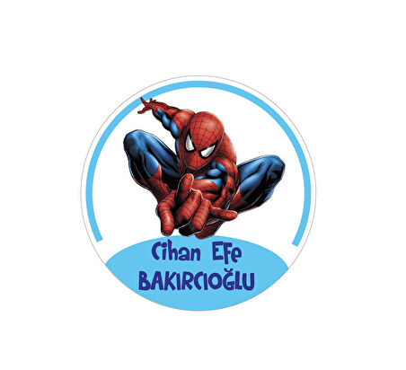 Okul Etiketi Kalem Defter Etiketi, Örümcek Adam, Spider Man Etiketi - 222 Adet Folyo Sticker