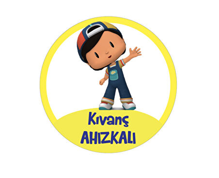 Okul Etiketi Kalem Defter Etiketi, Pepee Etiketi - 100 Adet 3cm Opak Sticker