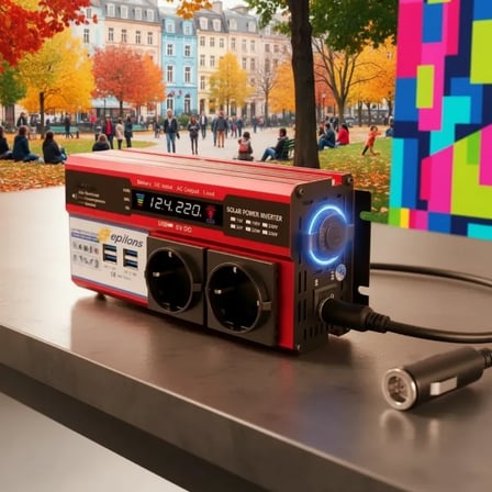 12v 2000w Modifiye Sinüs İnverter Araç Ve Güneş Enerjisi Uyumlu, Çift Usb, Çift Priz Ve Çakmaklık Epilons