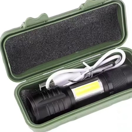 Wison Ws-5454 Taktik El Feneri Usb Şarj Edilebilir Kamp Feneri Cob Zumlanabilir Mini Taşınabilir El Feneri
