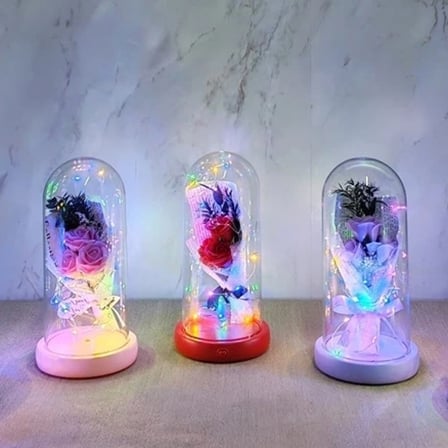 Işıklı Müzikli Romantik Gül Buketi  Alk4999