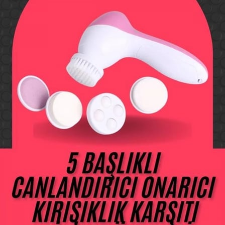 Cilt Temizleme Ve Masaj Aleti 5 Başlıklı Akne Ve Sivilce Önleyici
