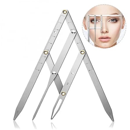 Microblading Simetrik Ve Estetik Kaş Ölçüm Cetveli, Kalıcı Makyaj Altın Oran Pergeli 275