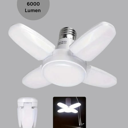 Katlanabilir 4 Kollu Led Ampül 60 Watt 6000 Lumen Beyaz Işık