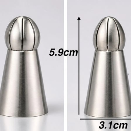 5'li Profesyonel Rus Top Duy Ucu Seti – 5.9 Cm Büyük Boy Paslanmaz Çelik Krema Sıkma Ve Fırfır Uçları