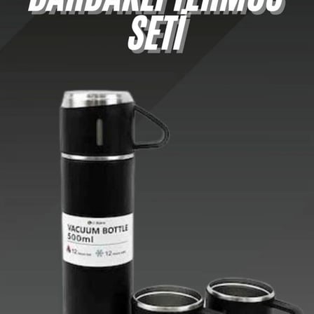 Termos Seti Paslanmaz Çelik 3 Bardaklı Vakumlu Termos Set 500 Ml 12 Saate Kadar Isı Koruma