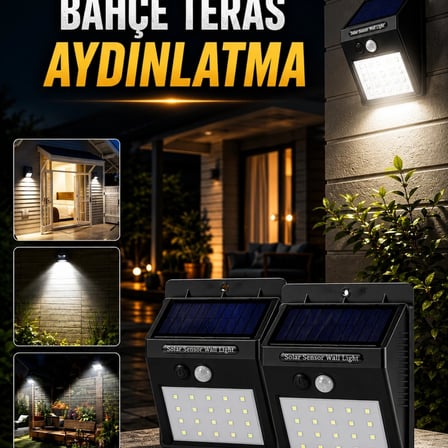 Solar Lamba Giriş, Bahçe Yol Avlu Hareket Sensörlü Led