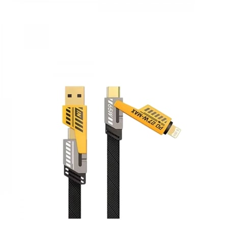 Usb-c Ve Lightning Uyumlu 4'ü 1 Arada Kablo – 65w Hızlı Şarj, Örgülü Dayanıklı Yapı