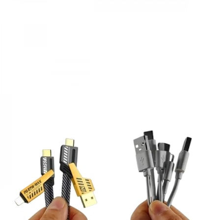 Usb-c Ve Lightning Uyumlu 4'ü 1 Arada Kablo – 65w Hızlı Şarj, Örgülü Dayanıklı Yapı
