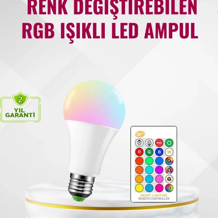 9 Watt Beyaz Işık Ve Renk Ayarlı Akıllı Led Ampul