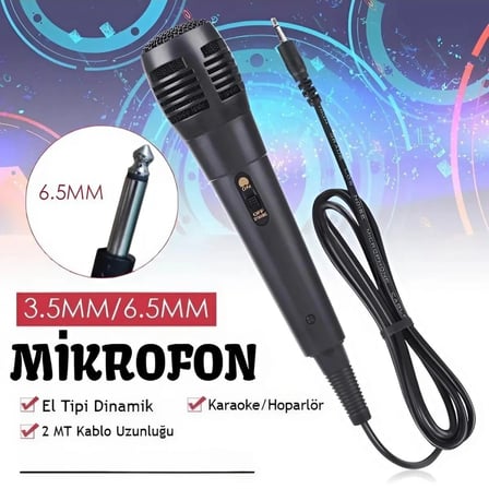 Karaoke Mikrofon Kablolu Mikrofon 6.5 Mm Karaoke Mikrofonu