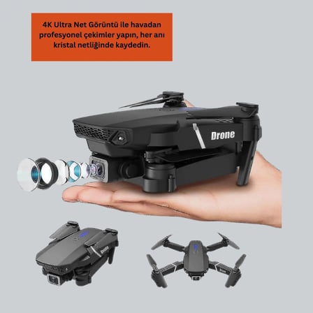 2.4g 4ch Katlanabilir Drone 100 Metre Uçuş Mesafeli