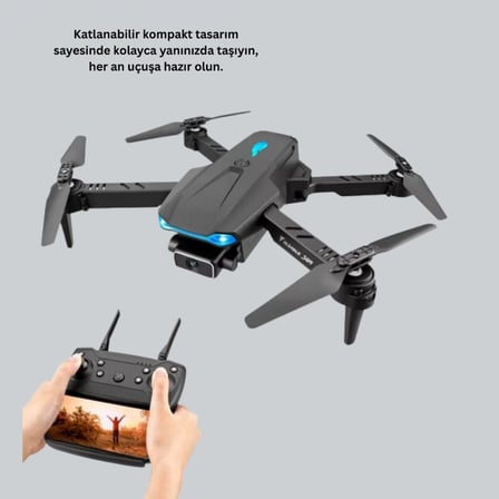 2.4g 4ch Katlanabilir Drone 100 Metre Uçuş Mesafeli