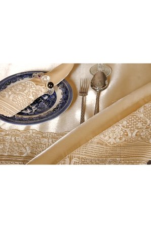 Gisella Dantelli Monoray Krem Sofra Takımı 8 Kşl. 170x230 Cm 25 Prç. 307