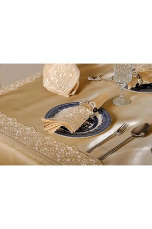 Gisella Dantelli Monoray Krem Sofra Takımı 8 Kşl. 170x230 Cm 25 Prç. 307