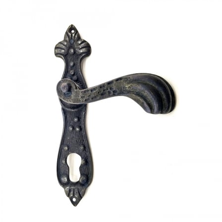Antika Tarz Dekoratif Pirinç Mevlana Banyo Kapı Kolu - 228x48 Mm, Oksit