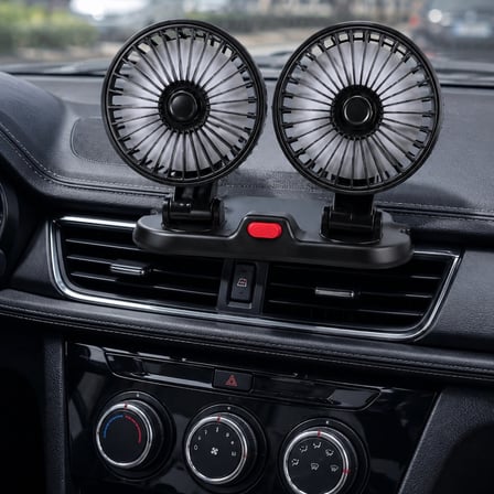 Çift Başlıklı Araç İçi Usb Vantilatör Soğutucu Fan