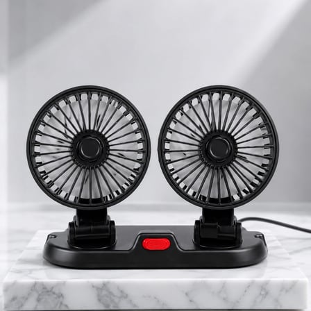 Çift Başlıklı Araç İçi Usb Vantilatör Soğutucu Fan