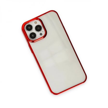 Apple İphone 13 Pro Max Kılıf Element Silikon - Kırmızı