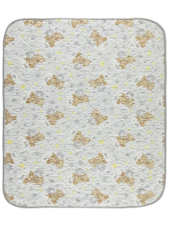 Civil Baby Pamuklu Ayıcık Figürlü 100x120 cm Bebek Battaniyesi Gri
