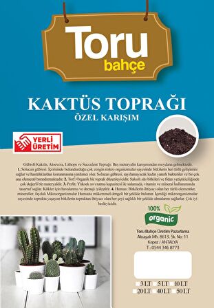 Torubahçe KAKTÜS TOPRAĞI ÖZEL KARIŞIM 40 lt