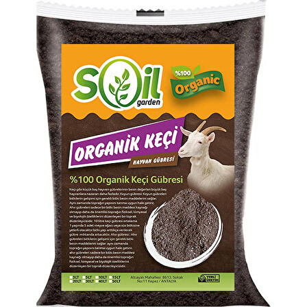 Soil Garden keçi gübresi Çiçek Ve Bitkileriniz İçin 50 Lt